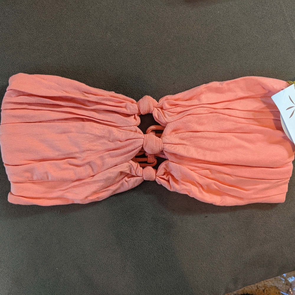 Tiare Hawaii Knot Bandeau Peach